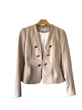 H&M Double-Breasted Blazer Jacket | Size 10 | Blush Rose | Gold Buttons